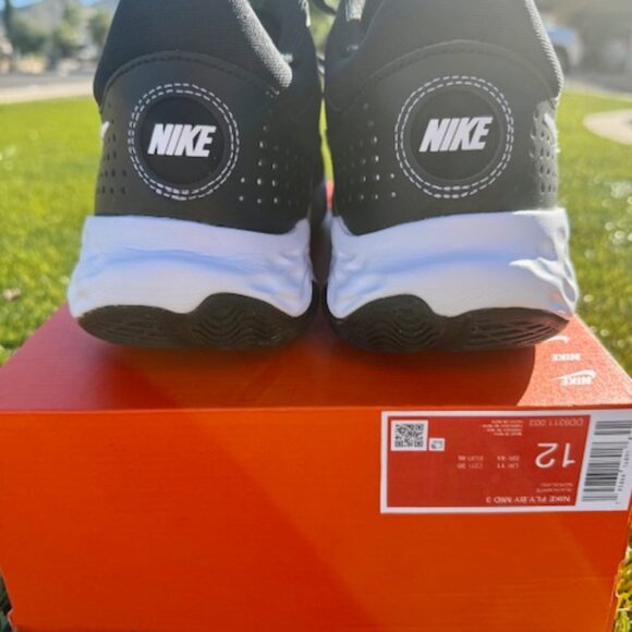Nike Fly By Mid 3 Basketball Shoes Men's Size 12 Black White DD9311-003 NEW - Picture 4 of 8